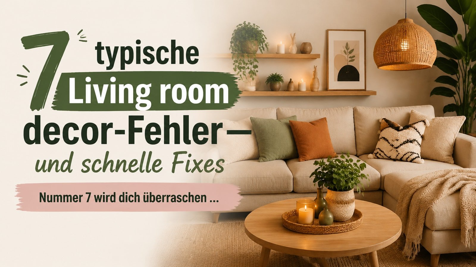 7 typische Living room decor-Fehler — und schnelle Fixes