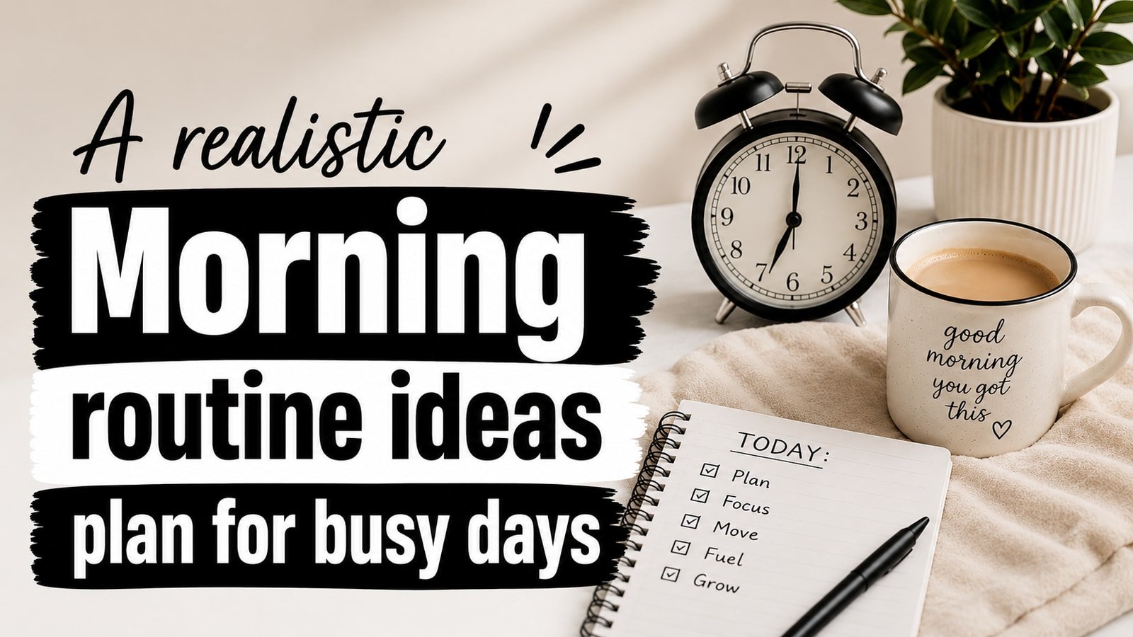 A realistic Morning routine ideas plan for busy days