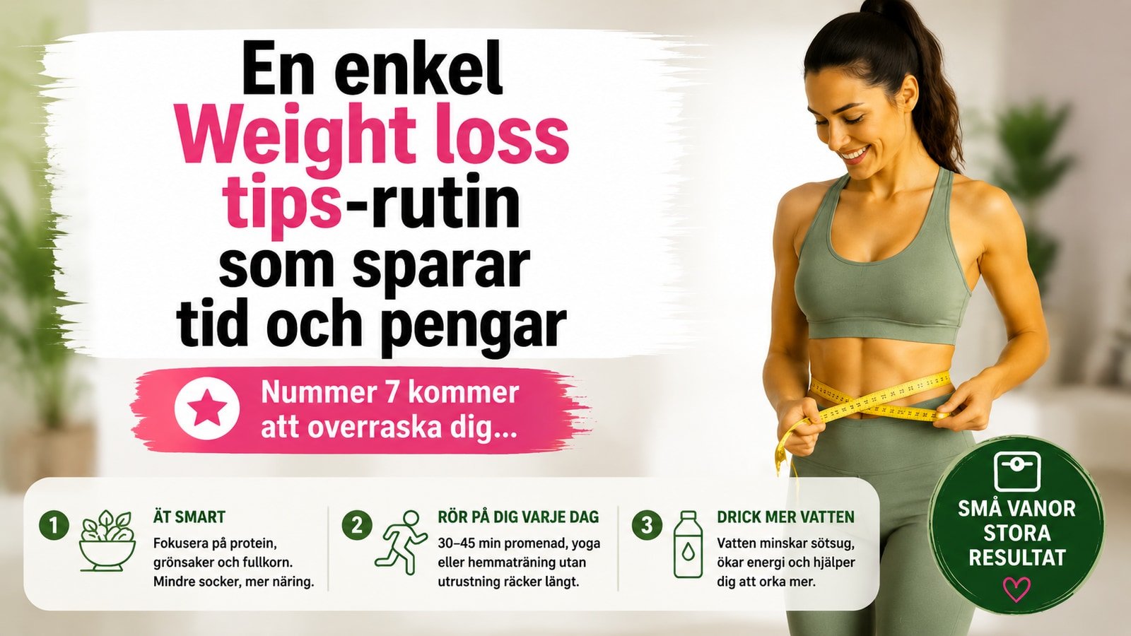 En enkel Weight loss tips-rutin som sparar tid och pengar