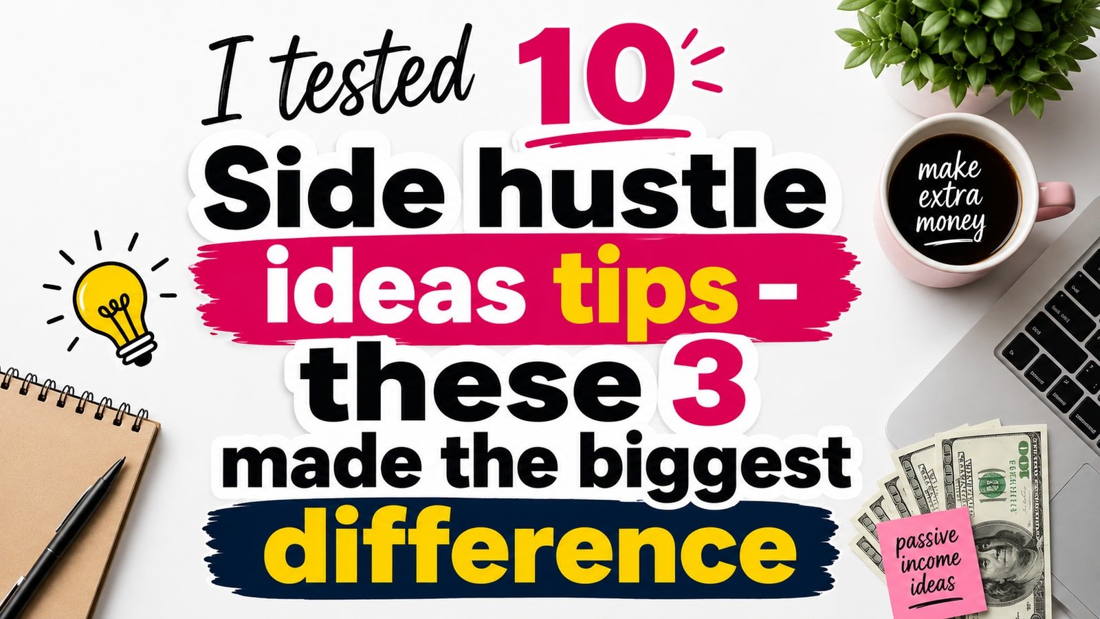 I tested 10 Side hustle ideas tips - these 3 made the biggest difference