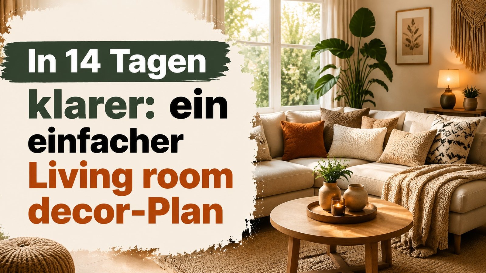 In 14 Tagen klarer: ein einfacher Living room decor-Plan