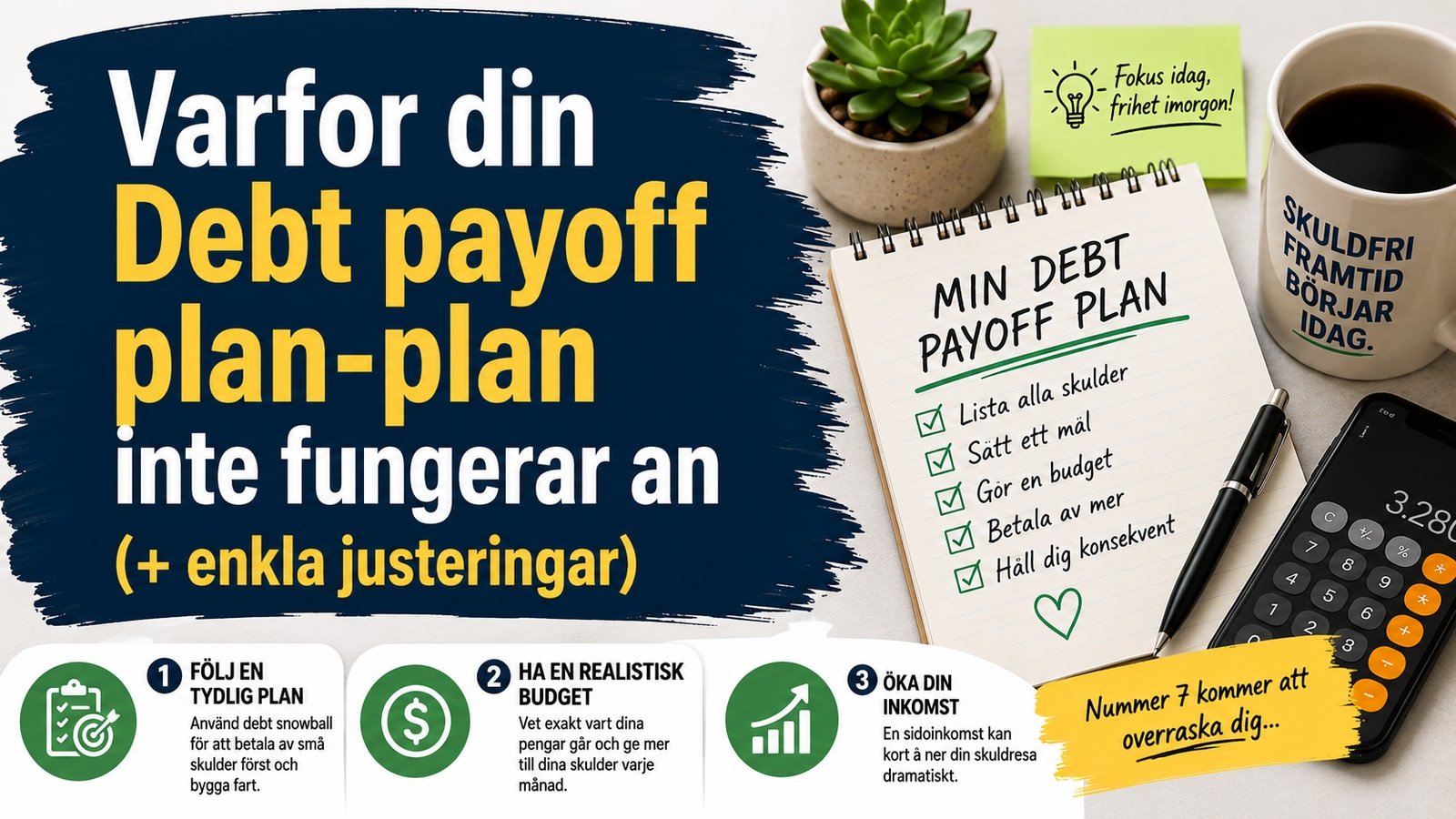 Varfor din Debt payoff plan-plan inte fungerar an (+ enkla justeringar)