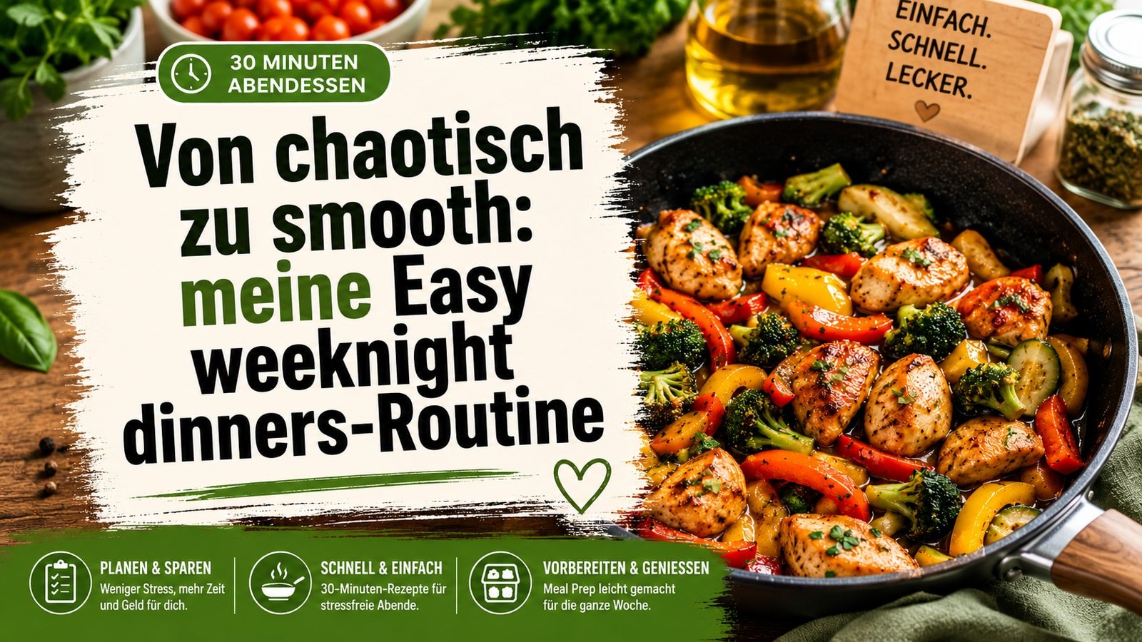 Von chaotisch zu smooth: meine Easy weeknight dinners-Routine