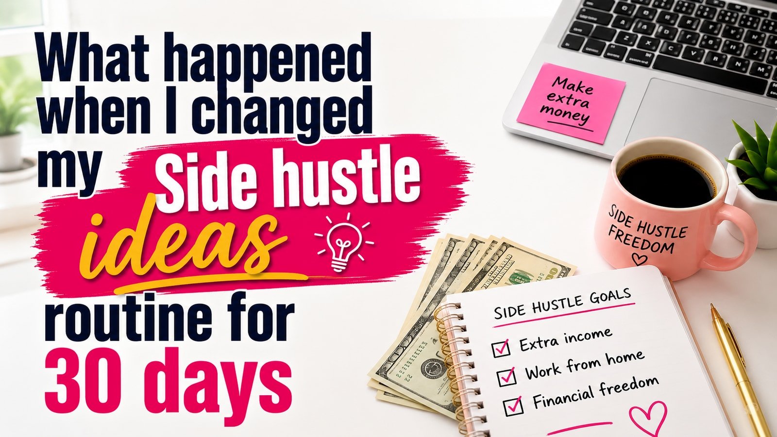 What happened when I changed my Side hustle ideas routine for 30 days